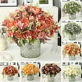 thumbnail image 2 of Pnellth Simulated Flower Artificial Peony Flowers Realistic Exquisite Faux Floral Arrangement for Home Wedding Party Decoration, 2 of 7