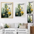 thumbnail image 3 of Designart "Abstract Shapes With Olive Orbits I" Abstract Shapes Picture Framed Canvas Art Print, 3 of 5
