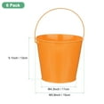 thumbnail image 3 of Paquete de 6 Cubos de Metal Pequeños con Asa, Cubos Galvanizados de 15x13cm, Cubos de Metal Pequeños con Asa [Naranja], 3 of 6