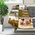 thumbnail image 3 of Custom Blanket Customized Blankets with Photos Personalized Picture Blankets Customizable Blanket Throw with Picture Upload Customized Gift for Man Women Couple Valentine 4 Sizes 4 Photo Collage, 3 of 6