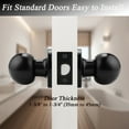 thumbnail image 2 of Knobelite(5 Pack) Hall / Closet Room Round Door Knob,Passage Function for Hall / Closet,Interior Door Door Lock Handle Black Finish, Keyless (Non-Locking Knobs) Interior Door Handles Locks, 2 of 7