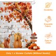 thumbnail image 3 of Happy Fall Shower Curtains for Bathroom, Maple Tree Orange Pumpkins Thanksgiving Wood Waterproof Fabric Shower Curtain, Decorative Bathroom Curtain for Bathtub, 72"x84", No Hooks Included, 3 of 9