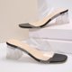thumbnail image 4 of Vestidos de Verano de Tamaño Mayor de las Mujeres Correas de Tacón Del Dedo Del Pie Superior Transparentes para Tacones Altos Sandalias de Moda Y Cómodas, 4 of 9
