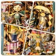 thumbnail image 6 of Strucwood DIY Book Nook Kit Puppet Theater Wooden Puzzles with LED Dust Cover,3D Crafts Hobbies,Gifts for Adults（SQ-33）, 6 of 9