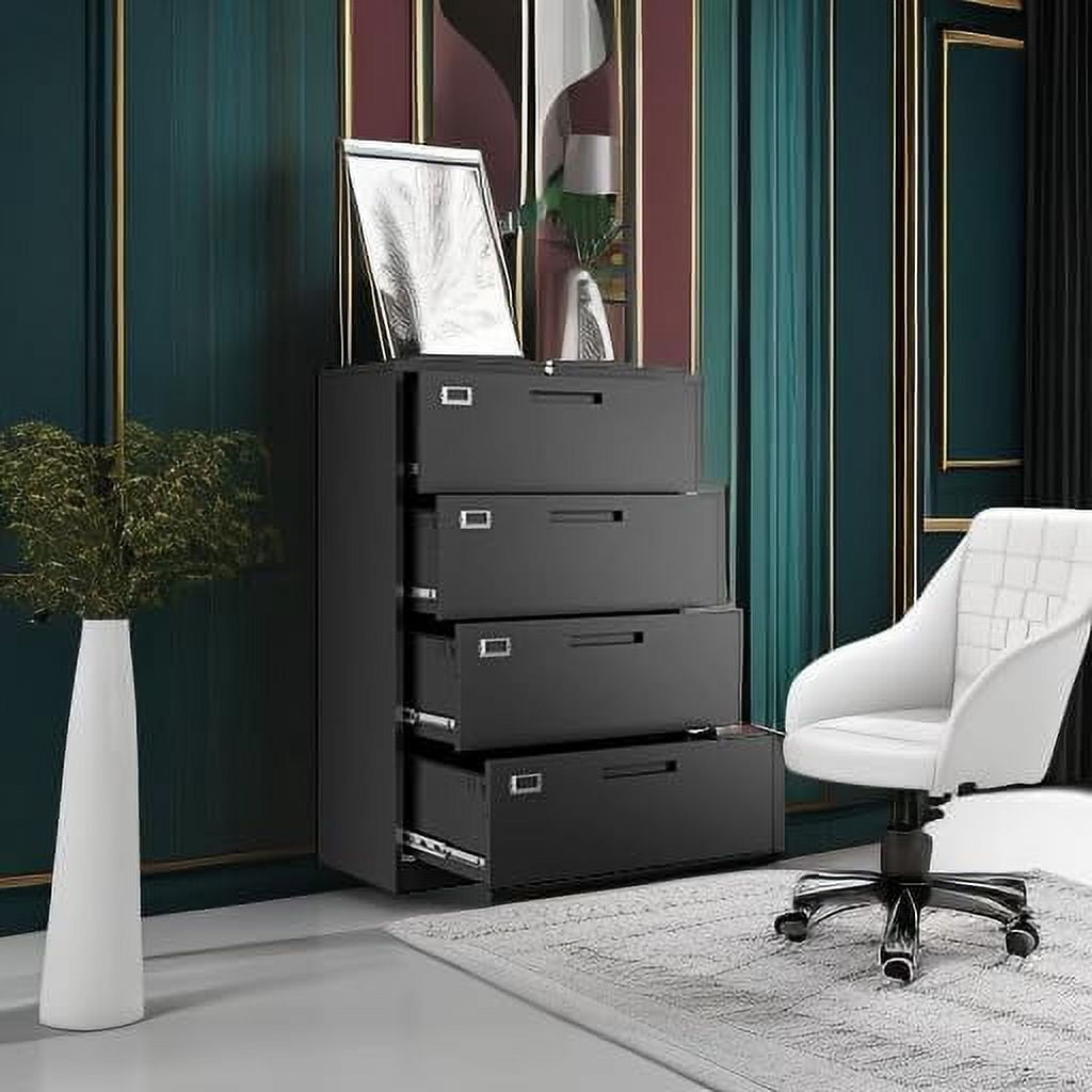 Letaya Metal Lateral Filing Cabinets for Home Office Organization, File Cabinets with Lock for Hanging Storage Letter/Legal/F4/A4, Assembly Required