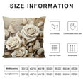 thumbnail image 5 of GOSMITH  Butterflies and Blossoms Roses，Pillow Covers Decorative Cushion Cover Throw Printed Pillow Case,Beige and Gold, 5 of 5