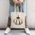 thumbnail image 2 of Stylish Canvas Tote Bag with Elegant White & Light Blue Floral Design Durable & Multifunctional for Shopping Travel & Parties, 2 of 4