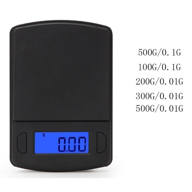 0.1/0.01g Mini Digital Scale High Precision for Weighing Powder Jewelry Carat Pocket Electronic Balance Gao Jinjia LED