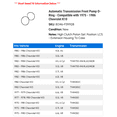 thumbnail image 2 of Automatic Transmission Front Pump O-Ring - Compatible with 1975 - 1986 Chevy K10 1976 1977 1978 1979 1980 1981 1982 1983 1984 1985, 2 of 2