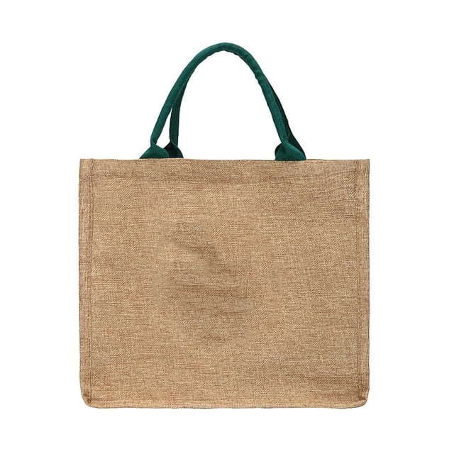 Large Handbag Linen Handbag Women Handbag Casual Handbag Large Capacity Handbag Women Handbag Large Capacity Sturdy Linen Comfortable Handle Lunch Bag For Daily Use Type A