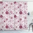 thumbnail image 1 of Ambesonne Floral Shower Curtain, Vibrant Baroque, 69"Wx84"L, Maroon Rose, 1 of 3