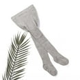 thumbnail image 2 of Toddler Girls Knit Cotton Tights Thread Crochet Pantyhose Warm Ribbed Stockings Dark Grey 2-3 Years, 2 of 6
