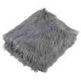 thumbnail image 2 of Northlight Plush Shaggy Faux Fur Textured Throw Blanket - 50" x 60" - Slate Blue, 2 of 9