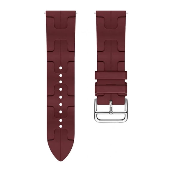 KIQ Durable and Water Resistant Silicone Replacement Watch Strap Band For Samsung Galaxy Watch4/5/6(40MM 44MM)/Watch 4 Classic(42MM 46MM)/Watch 6 Classic(43MM 47MM)(Rouge)(20/20MM)