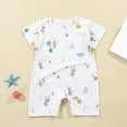 thumbnail image 2 of UAYOTSE Newborn Short Sleeve Romper Solid Jumpsuit Cotton Infant Clothes Baby Girl Boy One-Piece Outfit,Sizes 18-24 Months, 2 of 4