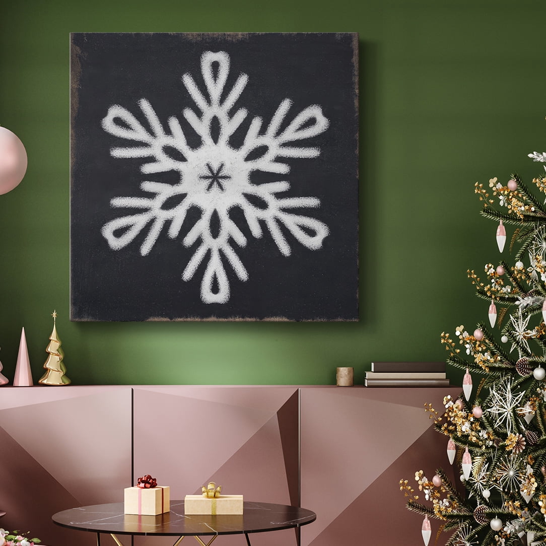 Chalkboard Snowflake III- Gallery Wrapped Canvas
