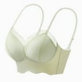 thumbnail image 3 of TAGOLD Womens Summer Plus Size Brs,Push Up Casual Bra for Womens,Women's French Lace Seamless Backless Camisole Strapless Bra With Gathered Fixed Cup And No Steel Ring Style Bra, 3 of 5