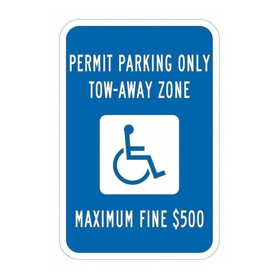 Lyle ADA Handicapped Parking Sign,18" x 12, T1-6250-HI_12x18 T1-6250-HI_12x18
