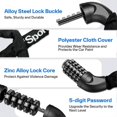 thumbnail image 4 of Bike Locks - High Security Bicycle Chain Lock 5-Digit Resettable Combination Anti-Theft Cycle Locks Bike Accessories for Bicycle, Motorcycle, Scooter, 4 of 5