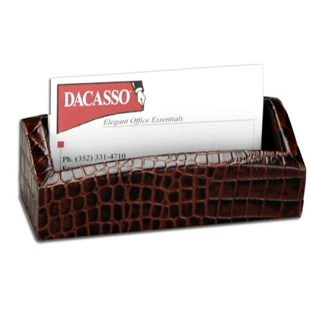 Brown Crocodile Embossed BusIndia - INess Card Holder
