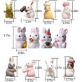 thumbnail image 2 of Rabbit Figures 16 Pcs Lovely Bunny Figurines Playset Rabbit Character Set Cake Topper Decoration Miniature Garden Animal Decoration Gift For Kid, 2 of 5
