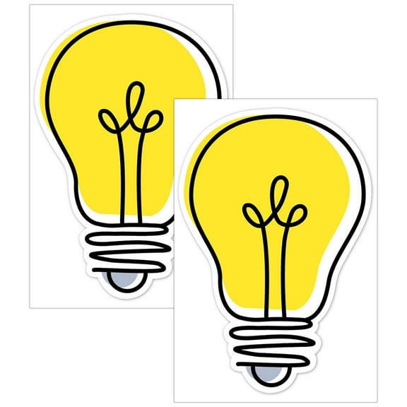 Creative Teaching Press Core Dcor Doodle Lightbulb 6" Designer Cut-Outs, 36 Per Pack, 2 Packs
