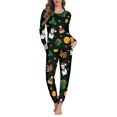 thumbnail image 1 of Conjunto de pijama informal de dos piezas para mujer, ropa de dormir de manga larga, Jersey acogedor, regalos de navidad, 1 of 4