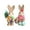 Blue,Pink, variant on AYktou Easter Decorations-2pcs Standing Straw Rabbit Rustics Easter Bunny Figurines with Carrot/Flower/Eggs Spring Decor for Home Farmhouse Office Kitchen Tabletop Ornament