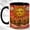 Black, variant on Radiant Sun Coffee Mug, Sunflower Garden Mug, Ceramic 11 oz