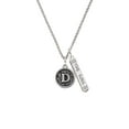 thumbnail image 2 of Delight Jewelry Silvertone Antiqued Round Seal - Initial - D - Silvertone Hope Anchors the Soul Bar Charm Necklace, 23", 2 of 4