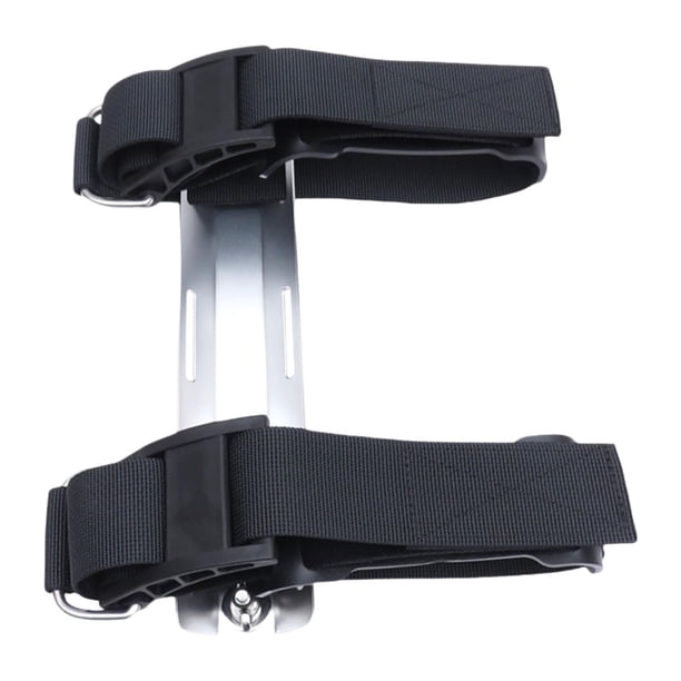 Soporte de placa trasera de buceo, soporte de aleación de aluminio, adaptador de tanque, soporte de placa trasera Plata