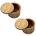 thumbnail image 1 of Bamboo Salt Box,salt Holder With Lid,salt Shaker,cumin And Pepper, 1 of 5