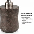 thumbnail image 5 of Creative Home Curvy Collection Polished Finish Charcoal Grey Marble 8 oz Freestanding Soap Dispenser, 5 of 9