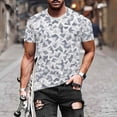 thumbnail image 3 of FRSASU Colorful Geometric Pattern T-Shirt for Men Color Block Printed Short Sleeves Summer Loose T Shirts Crew-Neck Tops Tee Camouflage-G, 3 of 9