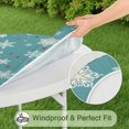 thumbnail image 5 of Blue Christmas Snowflake and Star Pattern Round Fitted Tablecloth with Elastic Edge,Dining Table Cover Waterproof,Outdoor Round Tablecloth for Camping,Dining,Indoor and Outdoor, 5 of 7