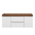thumbnail image 6 of Modway Render 48" MDF and Particleboard Bathroom Vanity Cabinet - White/Walnut, 6 of 8