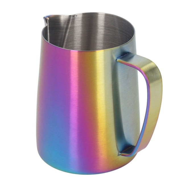Colorful Milk Frothing Pitcher, Multipurpose Stainless Steel Hygienic 22oz Milk Frothing Pitcher for Home