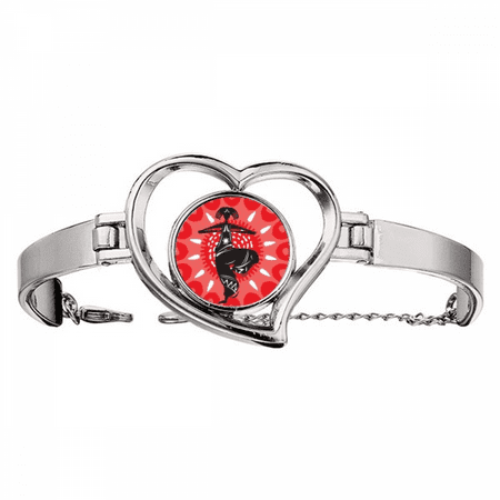 Dance Celebrate Outline Mexico Mexican Bracelet Heart Jewelry Wire Bangle