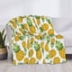 thumbnail image 3 of Fotbe Pineapple Manta de Franela con Estampado, Manta Ultrasuave para Cama, Sofá, Auto, Hipoalergénica y Antibolitas-80"x60", 3 of 6