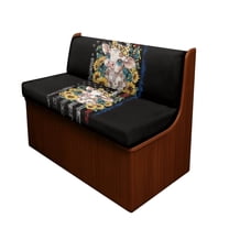 FORUDESIGNS Cow Sunflower Print RV Dinette Cushion Covers 2 Pieces Retro American Flag Camper Seat Covers Dinette Booth Elastic RV Couch Cover Loveseat Sofa Chair Cover