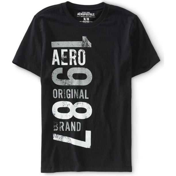 Aeropostale Hombre Original 1 987 Weathered Graphic Camiseta, Negro, X-Large Aeropostale Camiseta gráfica