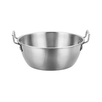 CasaChic 304 Stainless Steel Double Ear Salad Bowl, Ergonomic Grip for Mixing & Serving, Dishwasher Safe, Sleek Modern Design for Kitchen & Dining