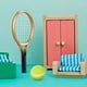 thumbnail image 3 of 2 conjuntos de raquetas de tenis en miniatura y bolas Modelo Mini adorno foto Prop (color al azar), 3 of 5