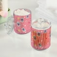 thumbnail image 2 of Yayeee 4 Pack Qtip Holder Bathroom Cotton Swab Canister with Lid Clear Dispenser Set, Love Connection, 2 of 6