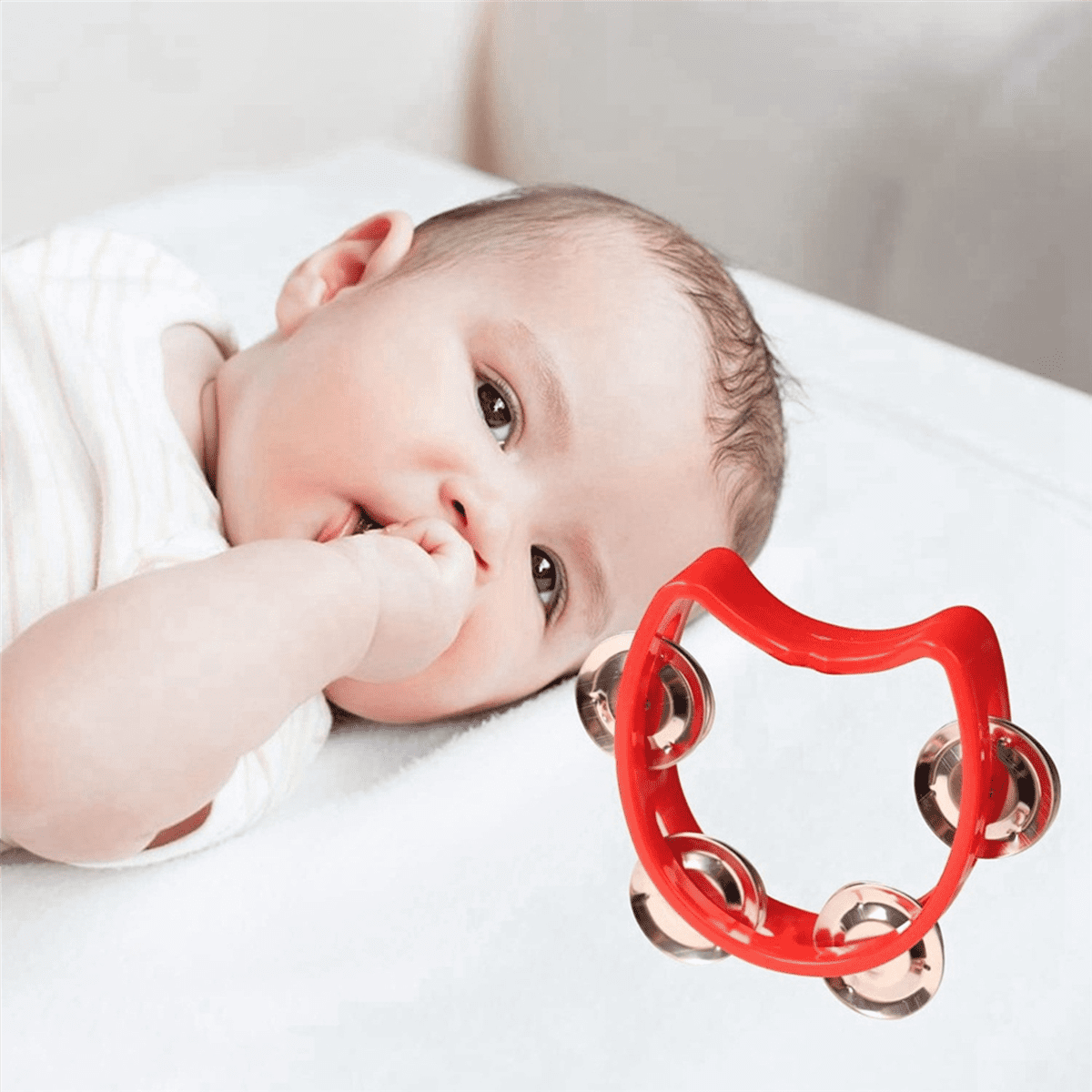 40Pcs Plastic Tambourine Musical Instruments, Mini Handheld Tambourines,Percussion Rhythm Instruments