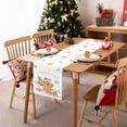 thumbnail image 4 of Pink Gingerbread Christmas Table Runner, Candy Cane Seasonal Winter Xmas Holiday Table Runner for Kitchen Home Decor, 13x72 Inch Gingerbread Man Sweet Christmas Table Decor, 4 of 6