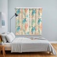 thumbnail image 3 of Teal Red Coastal Kitchen Curtains Window Panels, Summer Beach Nautical Sea Turtle Coral Starfish Insulated Window Treatment Curtain, Grommet Curtains for Bedroom/Living Room, 2 Piece 52"Wx84"L, 3 of 8