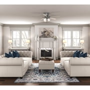 Hunter 52 inch Indoor Ceiling Fan with LED Lights - Ceiling Fan with Pull Chain, For Bedroom, Living Room, or Kitchen, Low Profile Mount, No Remote, 5 Blades - Builder 51113, Matte Silver