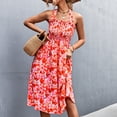 thumbnail image 3 of Vestido veraniego con escote halter, fruncido y sin espalda para mujer - Rosa M Chic, 3 of 6