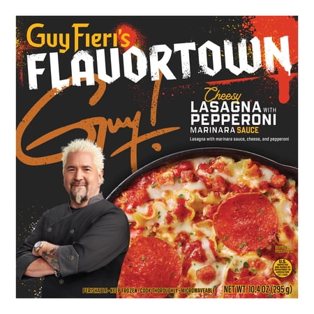 Guy Fieri's Flavortown Cheesy Lasagna with Pepperoni, Frozen Meals, 10.4 oz